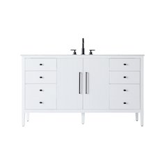 60 inch Single Bathroom Vanity in White