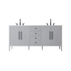72 inch Double Bathroom Vanity in Grey
