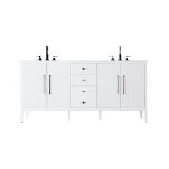 72 inch Double Bathroom Vanity in White