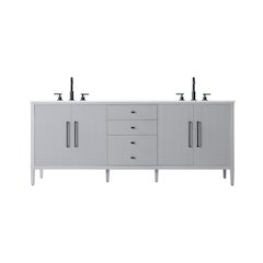 84 inch Double Bathroom Vanity in Grey