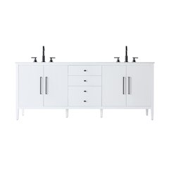 84 inch Double Bathroom Vanity in White