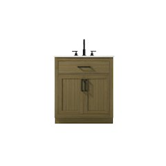 Alden 30 Inch Single Bathroom Vanity In Chestnut Brown