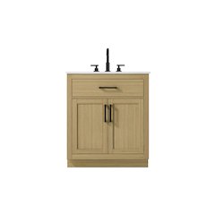 Alden 30 Inch Single Bathroom Vanity In Honey Brown