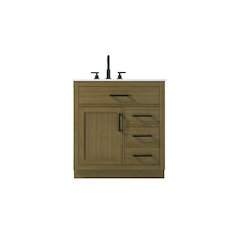 Alden 32 Inch Single Bathroom Vanity In Chestnut Brown