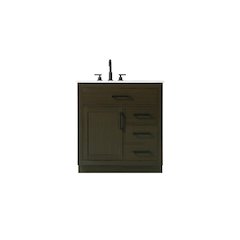 Alden 32 Inch Single Bathroom Vanity In Mocha Brown