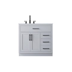 Alden 36 Inch Single Bathroom Vanity In Grey