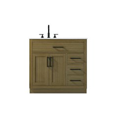 Alden 36 Inch Single Bathroom Vanity In Chestnut Brown
