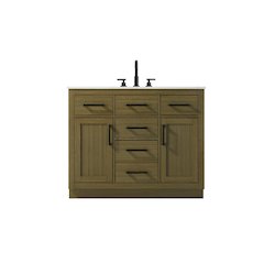 Alden 42 Inch Single Bathroom Vanity In Chestnut Brown