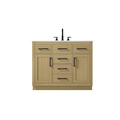 Alden 42 Inch Single Bathroom Vanity In Honey Brown