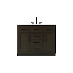 Alden 42 Inch Single Bathroom Vanity In Mocha Brown