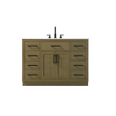 Alden 48 Inch Single Bathroom Vanity In Chestnut Brown