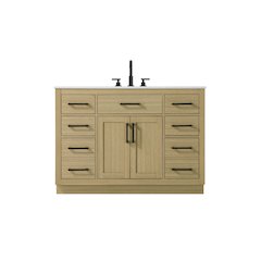 Alden 48 Inch Single Bathroom Vanity In Honey Brown