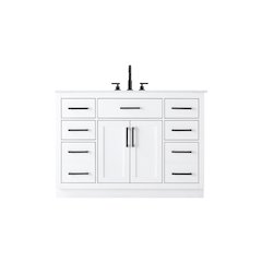 Alden 48 Inch Single Bathroom Vanity In White