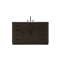 Alden 54 Inch Single Bathroom Vanity In Mocha Brown