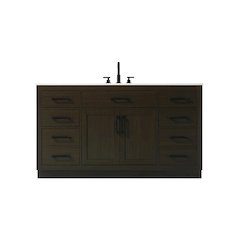 Alden 60 Inch Single Bathroom Vanity In Mocha Brown