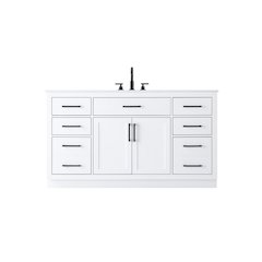 Alden 60 Inch Single Bathroom Vanity In White