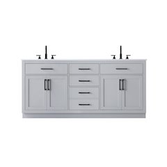 Alden 72 Inch Double Bathroom Vanity In Grey