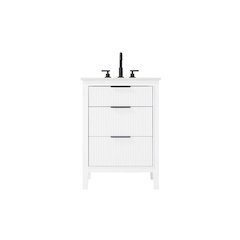 24 inch Single Bathroom Vanity in White