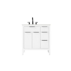 32 inch Single Bathroom Vanity in White