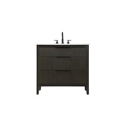 36 inch Single Bathroom Vanity in Chocolate Oak