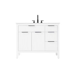 42 inch Single Bathroom Vanity in White