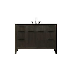 48 inch Single Bathroom Vanity in Chocolate Oak