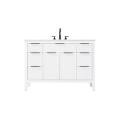 48 inch Single Bathroom Vanity in White