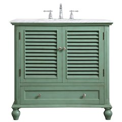 36 inch Single Bathroom Vanity in Vintage Mint