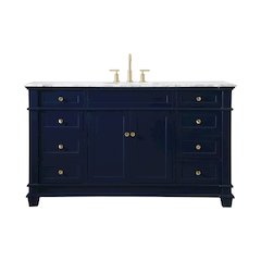60 inch Single Bathroom Vanity set in Blue