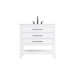 36 inch Single Bathroom Vanity in White