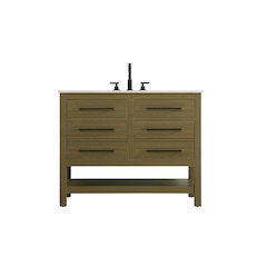 42 inch Single Bathroom Vanity in Chestnut Brown