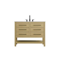 42  inch Single Bathroom Vanity in Honey Brown