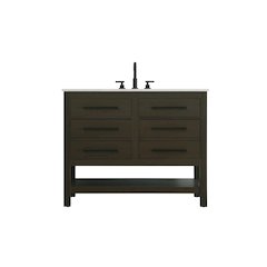 42 inch Single Bathroom Vanity in Mocha Brown