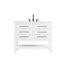 42 inch Single Bathroom Vanity in White
