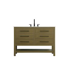48 inch Single Bathroom Vanity in Chestnut Brown