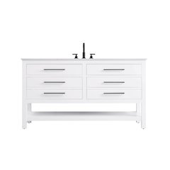 60 inch Single Bathroom Vanity in White