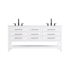 72 inch Double Bathroom Vanity in White