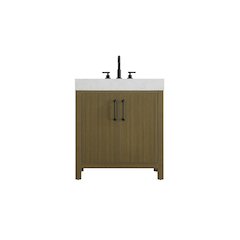 30 inch Single Bathroom Vanity In Chestnut Brown
