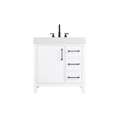 32 inch Single Bathroom Vanity In White