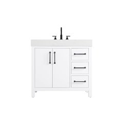 36 inch Single Bathroom Vanity In White