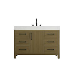 48 inch Single Bathroom Vanity In Chestnut Brown
