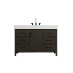 48 inch Single Bathroom Vanity In Mocha Brown