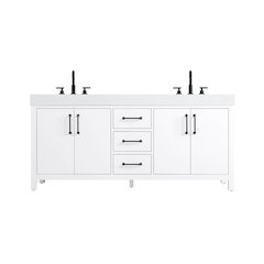 72 inch Double Bathroom Vanity In White