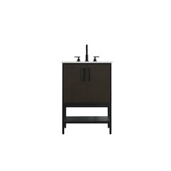 24 Inch Single Bathroom Vanity In Mocha Brown