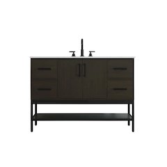 48 Inch Single Bathroom Vanity In Mocha Brown