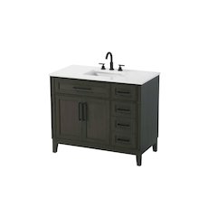 42 inch Single Bathroom Vanity in Mocha Brown