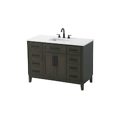 48 inch Single Bathroom Vanity in Mocha Brown