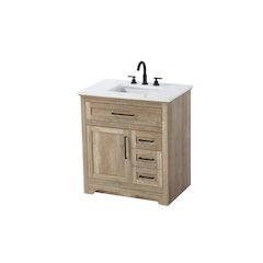 32 inch Single Bathroom Vanity in Natural oak
