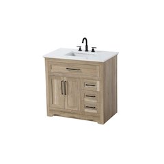 36 inch Single Bathroom Vanity in Natural oak