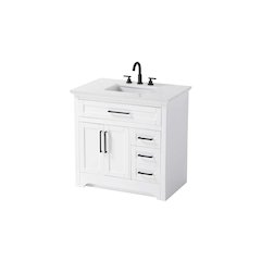 36 inch Single Bathroom Vanity in White